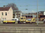 Eine Lok der Baureihe 185 durchfhrt den Bahnhof Fulda mit einem Gterzug