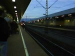 Eine unbekannte Lok der BR 185 durchfhrt am 1.11.2008 mit einem Gterzug den badischen Bahnhof von Basel.