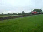 185 zieht Containerzug durch Bremen Mahndorf und wird gleich das AW Bremen passieren