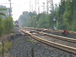 185 022-1 (ohne Waggons) auf der Europabahn.