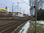 Gterzugausfahrt mit einer 185 in Lehrte in Febura 2010.