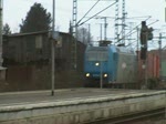 Gterzugfahrt in Lehrte in Febura 2010 mit einer privaten 185 der VPS.