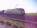 185 583 bei der Anfahrt mit ihrem Kohlezug nach Halt an einem Hp0-Signal. Aufgenommen am 20.04.09, an dieser Stelle mchte ich zudem den netten Tf gren.