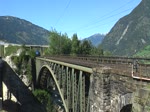 185 516 + 185 515 mit G 40569 am 16.09.2012 auf der Angertalbrücke bei Angertal. 
