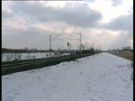 186 133 von der OHE fuhr mit einem Gz durch ein kleiens rtchen bei Lneburg am 20.2.