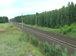 186 129 mit einem Güterzug am 21.07.2012 bei Boczów.