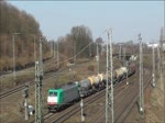 COBRA 2834 (186 226) mit Güterzug am 2. April 2013 bei der Fahrt durch Köln.