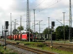 E-Lok BR 189 050-8 -DB AG- durcheilt mit einem Güterzug den Haltepunkt Holthusen, auf seinen Weg nach Schwerin 12.09.2009