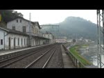 Durchfahrt eines Leerzuges mit BR 189 von MRCE im Bahnhof Knigstein am 18.10.2011
