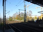 Mit 80 Minuten Verspätung hat Ausfahrt der EC 176 nach Hamburg - Altona aus dem Dresdner Hauptbahnhof auf Gleis 18, regulär auf Gleis 17. 10.11.2019, Dresden Hauptbahnhof