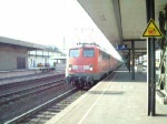 Hier bei der Abfahrt! 110 231-8 mit 101 046 im Schlepp mit IC nach Frankfurt Sd mit 160 Minuten Versptung