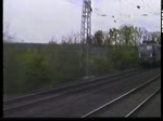 berholung eines Sonderzuges mit Dampflok durch Interzonenzug mit 110 am 28.