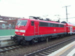 Ausfahrt RE nach Braunschweig, am 11.Mrz 2010 in Lehrte, mit einer 111