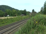 111 024 mit einem BR-Radlzug von Bamberg nach Piding am 04.08.2012 bei Dettenhofen.