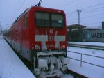 Ausfahrt RE in Lehrte, mit BR 112 am 10.01.10.