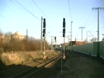 Ausfahrt Rigonal Express in Lehrte mit BR 112, im März 2012.