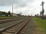RE 4354 von Lutherstadt Wittenberg nach Rostock Hbf bei der Einfahrt im Rostocker Hbf Anlsslich der Hanse-Sail fuhr der Zug ab Rostock Hbf weiter als S-Bahn nach Warnemnde.(13.08.2011)
