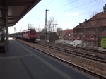139 285-1 durchfuhr am 03.04.13 mit einem Autozug Brmerhaven-Lehe