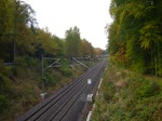 140 041 der PRESS zu sehen mit einem Langschienenzug am 17.10.14 in Jößnitz/V.