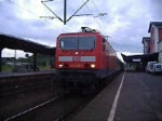 143 208-7 mit der RB59  Hellweg-Bahn  verlsst den Bf Soest.(22.06.07)