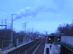 Ein- und Ausfahrt der RB14 in Richtung Berlin Schnefeld im Bahnhof Karlshorst.