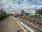 143 176-6 fhrt mit n-Wagen durch Stuttgart Feuerbach und wird gleich das Ziel Stuttgart HBF erreichen.