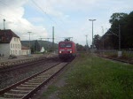 143 154-3 nachdem umsetzen von dem einem Zugende zu dem anderem beim Wiederankuppeln in Kronach.