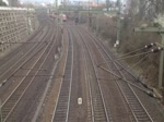 Hier fährt eine Doppelstockgarnitur in Richtung Halle(Saale) aus während sie einen Güterzug kreuzt der in Kürze den Bahnhof Kassel Wilhelmshöhe durchfahren wird. Aufgenommen am 18.3.14