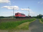 die 155 150 fuhr am 4.6.10 mit gemischten Gterzug in richtung Saalfeld.