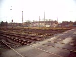 Am 17.12.2008 zog eine BR 155 Containerwagen in den Seelzer Rangierbahnhof.