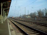 155 158 mit einem Gterzug aus Richtung Magdeburg.

