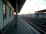 155 083 mit einem Kalizug aus Richtung Wittenberge in Richtung Magdeburg.

