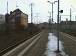 Einfahrt Gterzug mit BR 155 in Febura in Lehrte.