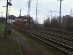 Gterzugdurchfahrt mit BR 155 in Lehrte, Mrz 2010.