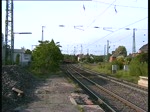 Eine 155 fuhr mit einem Gterzug am 29.5 durch den Bahnhof Lneburg und wird gleich auf das Ausweichgleis geleitet.