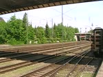 Am 25/05/12 kamm die BR 155 112 in den Bahnhof Villingen Schwarzwald mit einem Kesselzug.