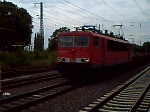 155 079-7 verlsst mit Ihrem Gz Unna.Aber erst werden die Lufter gestartet (09.07.2008)