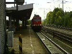 07.10.2008. Eine Lok der BR 155 verlsst mit einem Gz Hamm Hbf.