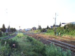 155 230 rauscht am Abend des 6. August 2007 mit dem Leerzug vom Hafen durch Stralsund Abzw Srg. Das ich den Tf kenne, kann man nicht berhren!