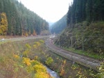 155 113-4 und 185 xxx zu sehen am 02.11.14 in Lauenstein. 
