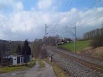 155 197-7 mit dem 62425 am 18.02.16 in Jößnitz.
