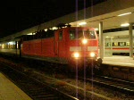 181 207 vor dem EC 55(?) in Richtung Frankfurt bei der ausfahrt aus dem Mannheimer HBF.