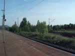 ICE 797 kommend aus Hamburg-Altona durchfhrt hier den Bahnhof Leipzig/Messe und erreicht in wenigen Minuten den Leipzig Hbf.Aufgenommen am 06.05.2011 in Leipzig
