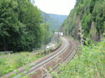 Ein ICE 1 fhrt die Geislinger Steige hinauf, am 08.08.2009