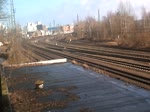 Durchfahrt eines ICE in Doppeltraktion durch den Bahnhof Minden