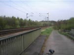 Hier sieht man einen ICE der Baureihe 402 auf der Hamm-Osterfelder Bahn, diese Strecke ist nicht sein regulrer Weg da die Bahnstrecke Hamm-Dortmund wegen Gleisarbeiten gesperrt ist.