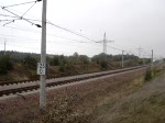 Zwei ICE-3 Züge rasen mit rund 300km/h über die Hochgeschwindigkeitsstrecke Köln-Rhein/Main am 3.Oktober 2007.