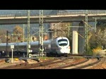 ICE 1505 von Berlin Gesundbrunnen nach Mnchen Hbf biegt um die Kurve zur Einfahrt in den Bahnhof Saalfeld (Saale), den er pnktlich auf Gleis 4 erreichen wird.