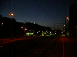 ICE 1517 Berlin-Mnchen durchfhrt am 26. Juni 2010 gegen 22:30 Uhr den Kronacher Bahnhof.