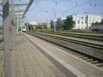 ICE bei der ausfahrt in Rostock Hbf 